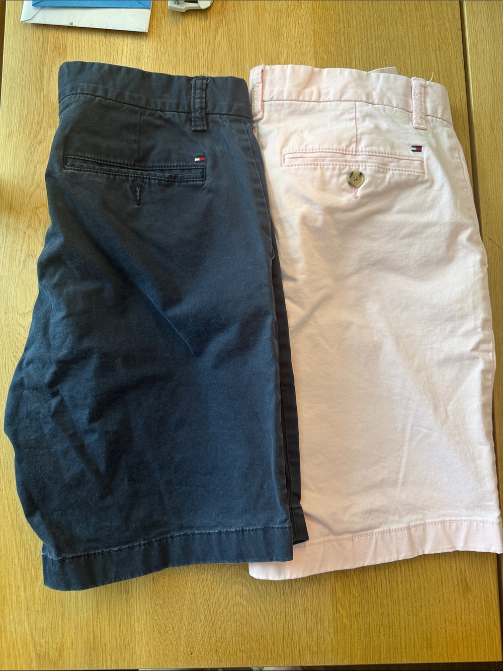 Tommy Hilfiger Navy & Light Pink Cotton Chino Shorts Lot of 2 Size 29